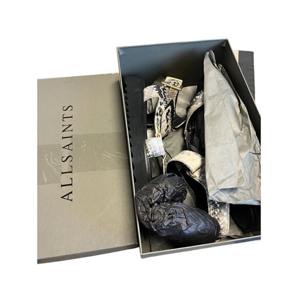 ALLSAINTS Women's Rhianne Embossed Leather Platform Sandals - Picture 2 of 9